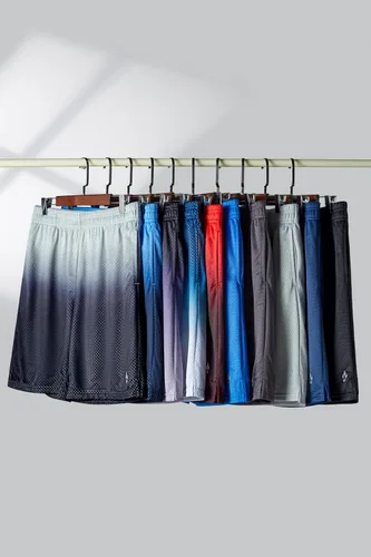 Vista 6 de Paquete de 5 pantalones cortos deportivos para niños, de malla, baloncesto, ropa juvenil, equipo deportivo con bolsillos