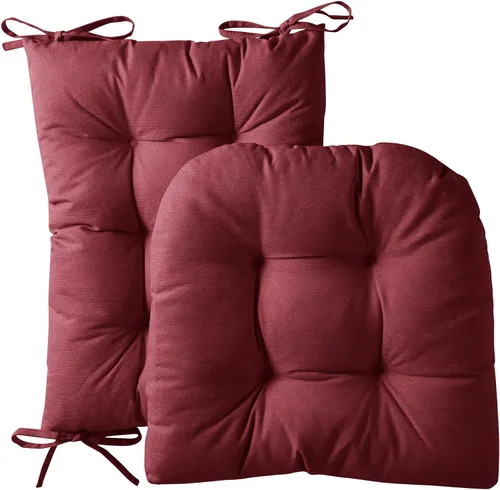 Vista 17 de Sweet Home Collection - Juego de cojines para silla mecedora (antideslizante, parte superior e inferior con lazos)