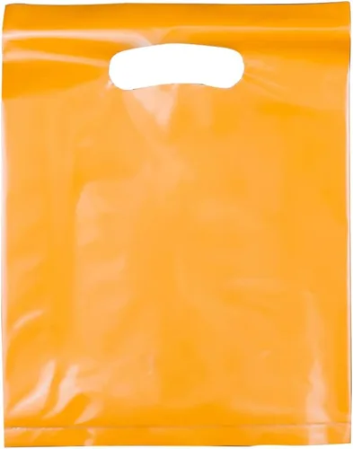 Vista 22 de ysmile Pequeña bolsa de compras de plástico negro para pequeñas empresas Bolsa de mercancía de plástico con asa Poli troquelado para venta al por