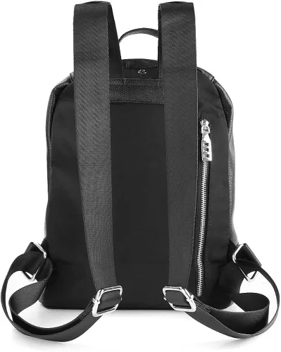 Vista 4 de VanGoddy Boca Onxy Mochila Carryall de cuero genuino negro, Negro