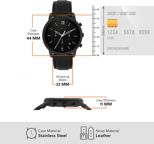 Vista 7 de Fossil - Reloj Neutra de cuarzo de acero inoxidable con cronógrafo para hombres