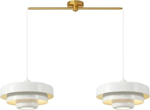 Vista 15 de Lámpara colgante industrial de 13.8 pulgadas, 2 paquetes, lámpara colgante de metal vintage para isla de cocina, lámpara colgante moderna