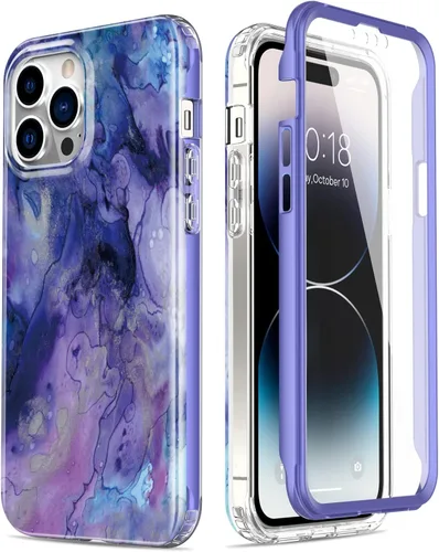 Vista 16 de Esdot Funda para iPhone 14 con Protector de Pantalla Integrado, Funda Resistente de Grado Militar con Diseños de Moda para Mujeres y Niñas, Funda