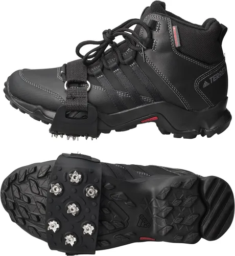 Vista 3 de FANBX F Crampon Traction Tacos antideslizantes de tracción para crampones, picos de 7 puntos para calzado para caminar, trotar, senderismo