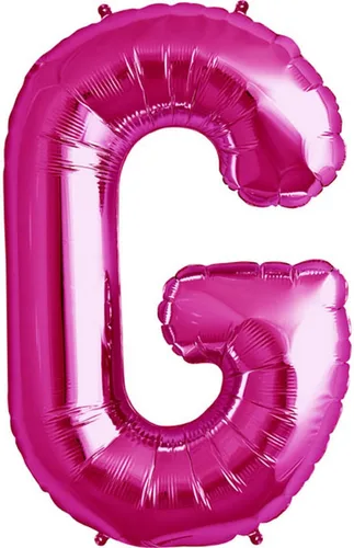 Vista 8 de Letra K - Globo de helio magenta - 34 pulgadas