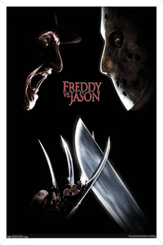 Vista 14 de Trends International Freddy vs. Jason - Póster de pared de una hoja, 14.725 x 22.375 pulgadas, versión enmarcada de madera de granero