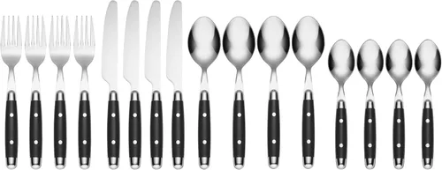 Vista 2 de Cambridge Silversmiths Jubilee - Juego de cubiertos (16 unidades), color negro