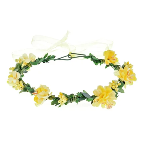 Vista 17 de Corona de flores suculentas, eucalipto, halo de boda, diadema floral, accesorio para fotos (B-blanco)