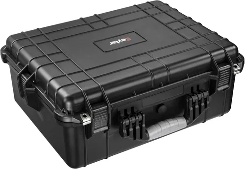 Vista 3 de Eylar Grande 20.62" Funda protectora para cámara resistente al agua y a los golpes con espuma (negro)