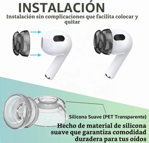 Vista 5 de 5 pares de fundas para auriculares AirPods (silicona suave), compatibles con AirPods 3, 2 y 1
