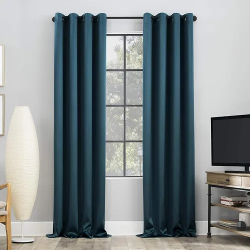 Vista 26 de Sun Zero Nordic - Juego de 2 paneles de cortinas con ojales de grado teatral extremo 100% opacas, 104" x 96" (2* 52" x 96"), cortinas opacas blanco