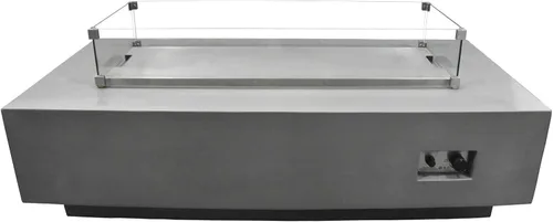 Vista 3 de Elementi Granville Paquete de Hoguera para Exteriores - Juego de Fogata Exterior Incluye Mesa de Hoguera de Concreto a Propano de 60", Pantalla