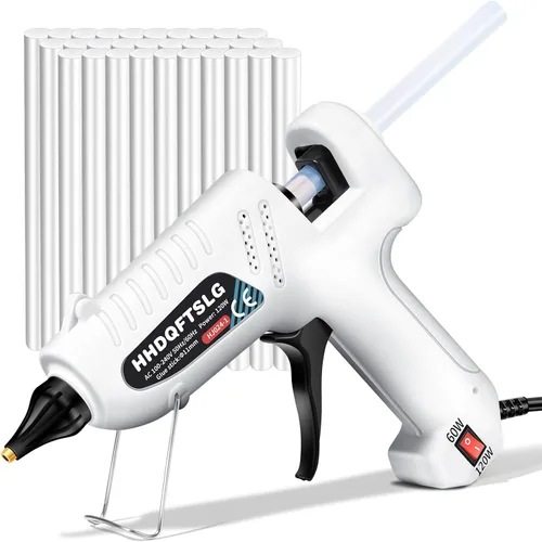 Vista 8 de Kit de pistola de pegamento caliente inalámbrica de 20 W con cargador tipo C, mini pistola de pegamento y palos con 30 barras de pegamento