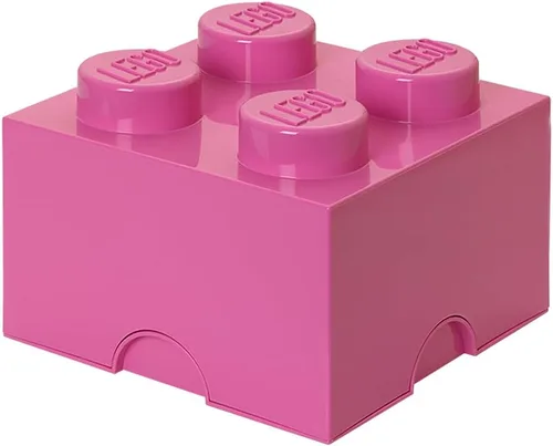 Vista 12 de LEGO Ladrillo de Almacenamiento 4 – botones Naranja – Caja de Almacenamiento de Plástico Apilable con Tapa para Niños y Adultos, Organizador