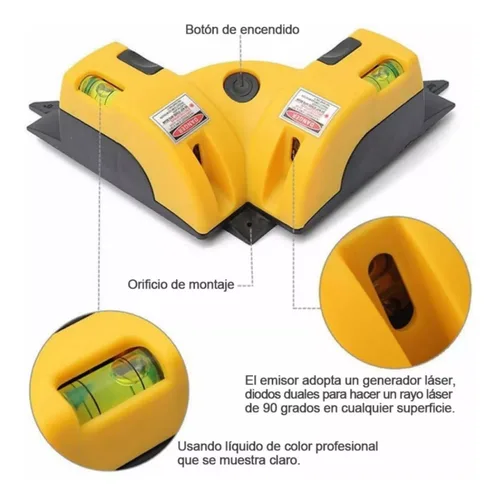 Vista 4 de Nivel Láser Escuadra 90 Grados