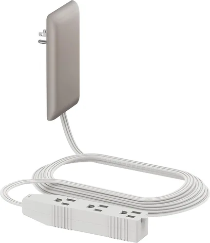 Vista 17 de LIDER LWE3-315-BK - Extensor de toma de corriente de cara plana con 3 receptáculos, enchufe de pared ultrafino, regleta de alimentación con cable
