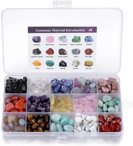 Vista 8 de CrystalTears Piedras de cristal en bruto surtidas, cristales naturales en bruto Chakra cuarzo para meditación Reiki terapia principiantes decoración