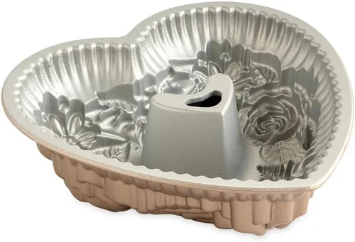 Vista 6 de Nordic Ware Wildflower Heart Bundt, 6 tazas, caramelo