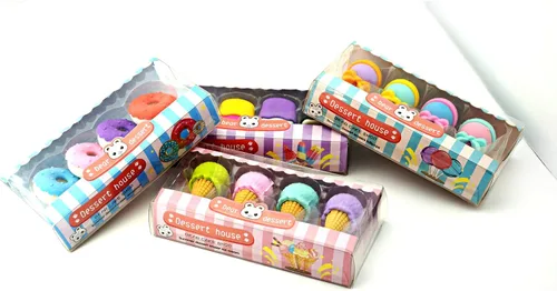 Vista 2 de Borrador de forma de postre Kawaii lindo borrador de forma linda suministros escolares (estilo tres)
