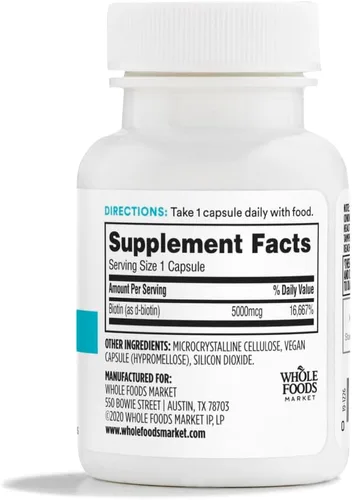 Vista 2 de 365 by Whole Foods Market, Biotina 5000MCG, 60