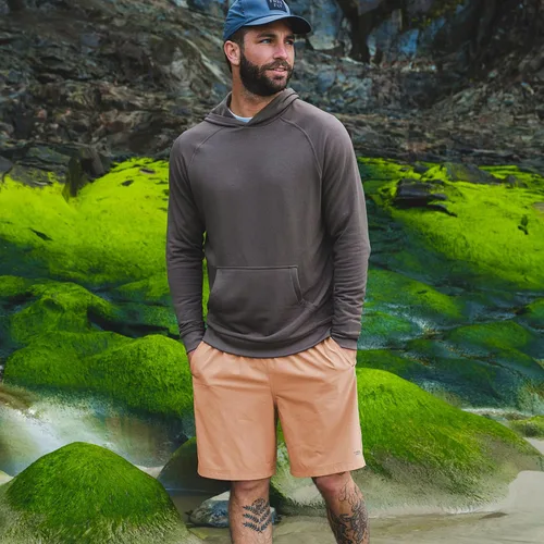 Vista 40 de Free Fly Pantalones cortos Breeze para hombre, entrepierna de 8 pulgadas, de secado rápido, ligeros, con protección solar UPF 50+
