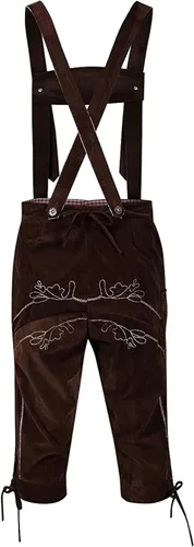 Vista 3 de GloryStar Lederhosen - Pantalones de cuero para hombre alemán bávaro para el Oktoberfest