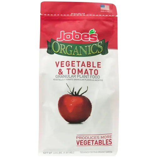 Vista 25 de Jobe's Organics Fertilizante granular para jardín, fertilizante de fácil cuidado de plantas para huertos y plantas de tomate, bolsa de 4 libras