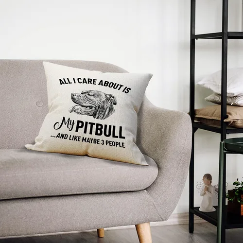 Vista 3 de Mancheng-zi Fundas de almohada Pitbull - 18 x 18 pulgadas, regalos para mamá Pit Bull para mujer