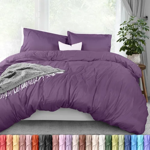 Vista 29 de Utopia Bedding Duvet Cover Twin Size - 2 Piece with Zipper Closure - 1 Comforter Cover 68X90 Inches & 1 Pillow Sham 20X26 Inches (Beige) Comforter