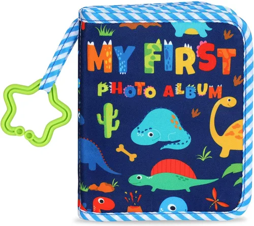 Vista 10 de Baby's My First Family Álbum Familiar Mi Primer Álbum de Fotos Suave Libro de Tela con Fotos Adventure Land My First Book of Photos Álbum
