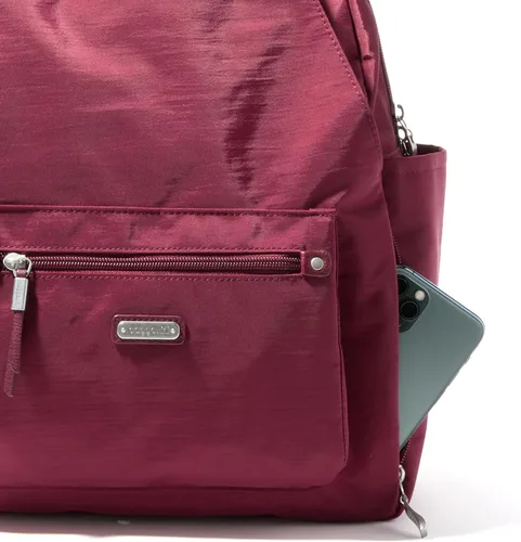 Vista 52 de Baggallini Mochila todo el día para mujer con pulsera de teléfono RFID, Negro, talla única
