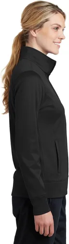 Vista 3 de Sport Tek Chaqueta de forro polar clásica con cremallera completa para mujer, L