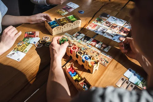 Vista 7 de TowerRex Organizador para juegos de mesa Splendor y expansión Cities of Splendor, inserto de almacenamiento, actualización de accesorios