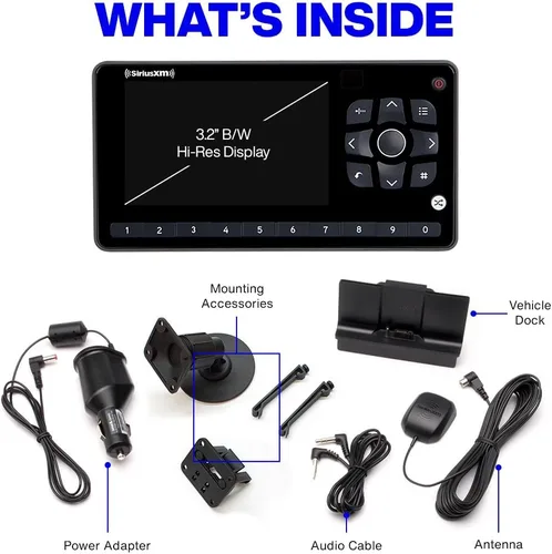 Vista 9 de SiriusXM SXEZR1V1 Onyx EZR Radio Satelital con Kit de Vehículo - Disfruta de SiriusXM en tu Sistema de Audio de Coche Existente y Más con Esta Radio