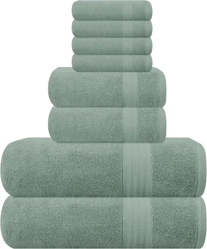 Vista 39 de GLAMBURG Juego de 2 Sábanas de Baño Extra Grandes de Algodón Premium de 700 GSM - 100% Algodón Peinado - 2 Sábanas de Baño 35x70 pulgadas - Calidad
