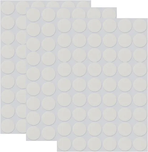 Vista 6 de 162 calcomanías autoadhesivas de PVC para agujeros de tornillo, 3 hojas de plástico, cubierta texturizada a prueba de polvo e impermeable, 0.827 in
