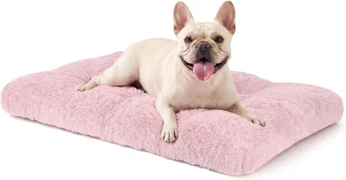 Vista 8 de JOEJOY - Almohadilla para cama para perro, cama de lujo lavable para perros, almohadilla suave antideslizante para perros pequeños, 23 x 18 Beige