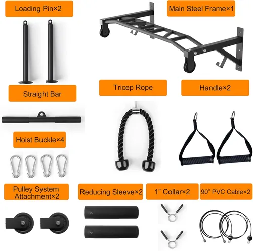 Vista 7 de Upgrade Pull Up Bar Wall Mounted,Heavy Duty Multi Grip Chin Up Bar for Strength Training, 600 lbs Capacity, Durable Steel Construction, Perfect for