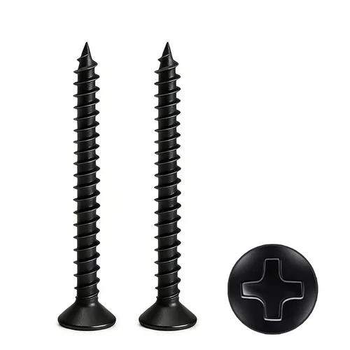 Vista 17 de Tornillos de madera M3 de 1-5/8 pulgadas, tornillos de madera cortos, tornillos pequeños de cabeza plana, tornillos autorroscantes para paneles