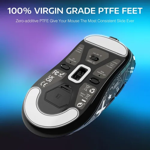 Vista 6 de ATTACK SHARK X3 - Mouse inalámbrico ligero para juegos con tres modos de 2.4GUSB-C con cableBluetooth, 26K DPI, sensor óptico PAW3395, interruptor