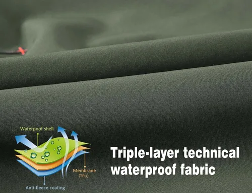 Vista 4 de Rdruko Pantalones de nieve para mujer, impermeables, aislados, con forro polar, térmico, para esquí, senderismo, pantalones de snowboard Verde