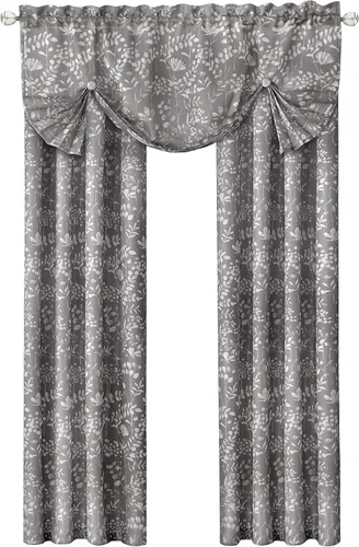 Vista 5 de Achim Home Furnishings Charlotte - Panel de bolsillo para cortinero, 52x84, color gris