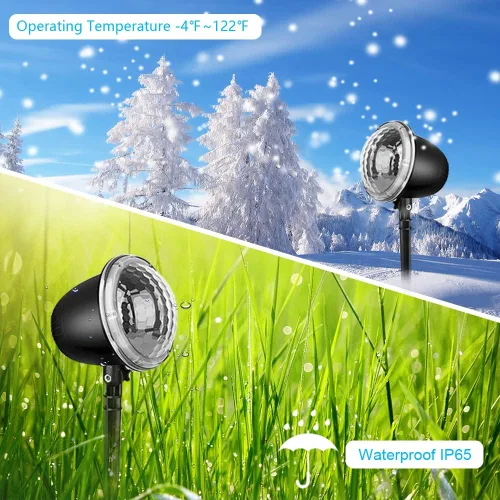 Vista 3 de Proyector de estrellas, luz nocturna de estrellas para niños, proyector de vacaciones al aire libre con 4 modos y control remoto, luces de Navidad