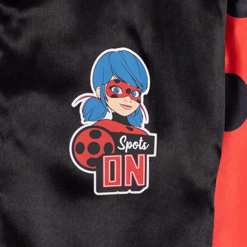 Vista 4 de Miraculous Chaqueta bomber con cremallera para niñas Ladybug, Rojo/Negro