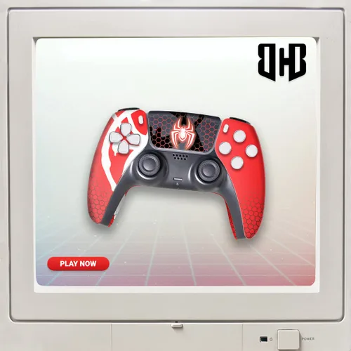 Vista 6 de Spiider-Man Morales Custom PS-5 Controller Wireless compatible with Play-Station 5 Console by BCB Controllers Proudly Customized in USA with