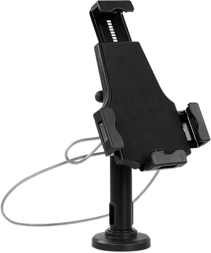 Vista 2 de Mount-It! Soporte universal para quiosco POS para tablet con bloqueo de cable y soporte de montaje en pared, abrazadera ajustable para tabletas