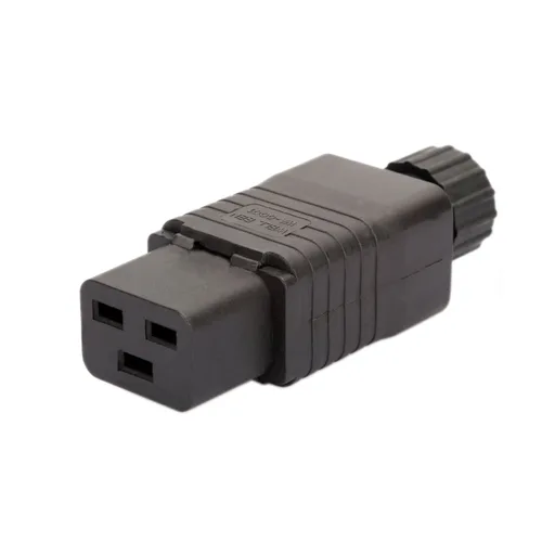 Vista 4 de Paquete de 2 adaptadores eléctricos de enchufe IEC C19, Toptekits IEC 320 C19 extremo hembra DIY convertidor de alimentación de enchufe