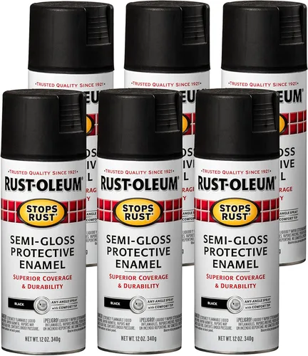 Vista 74 de Rust-Oleum 7776830 - Pintura en aerosol para prevención del óxido, 12 onzas, negro plano