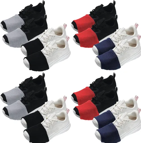 Vista 9 de Haysandy 8 Pares de Fundas para Zapatos de Baile Sobre Calcetines para Mujeres Bailarinas Negro