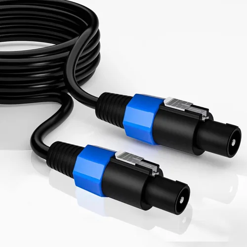 Vista 7 de Paquete de 2 cables de audio Speakon a Speakon de 6 pies, cable de audio profesional de 12 AWG con bloqueo giratorio